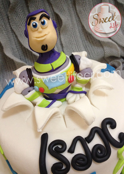Pastel de cumpleaños de Toy Story con Bozz en 3D